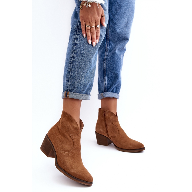 Step in style Botas Modelo Da SN622-29 Camel Suede - Entre com estilo marrom 1