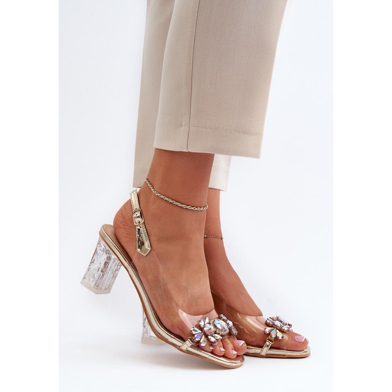 Step in style Sandálias Modelo Da MR38-444 Douradas - Entre com estilo amarelo 1