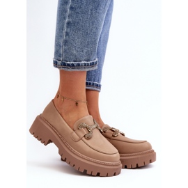 Step in style Mocassins Modelo Gargi H8-309 Bege Escuro - Entre com estilo 1