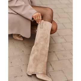 Step in style Modelo Kaithena CLS-365 Botas bege - Entre com estilo 2
