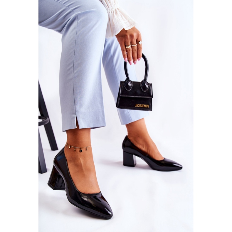 Step in style Scarpin Modelo Sergio Leone PB411 Preto Lakier - Entre com estilo 2