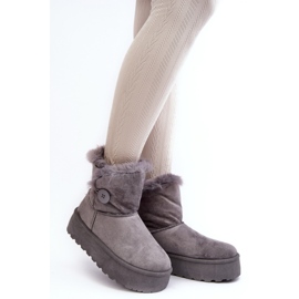 Step in style Botas de neve Modelo Wikasem 85-925 Cinza - Entre com estilo 1