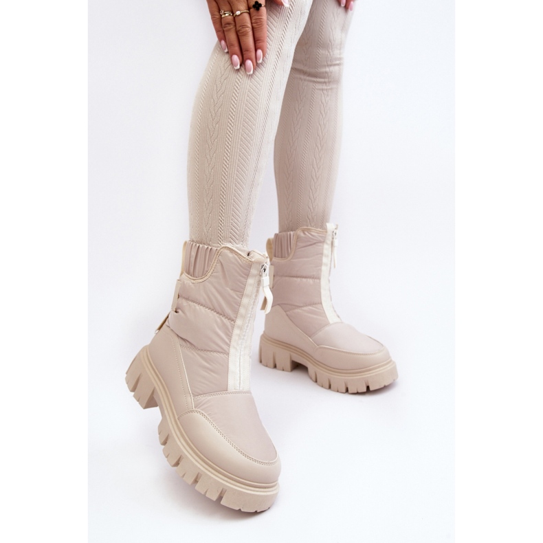 Step in style Botas de neve Modelo Hixe 34635 Bege Claro - Entre com estilo 2
