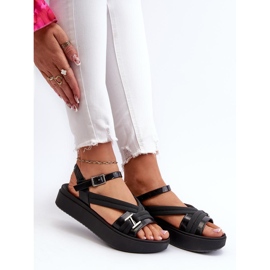 Step in style Sandálias Modelo Zaxy LL285064 Pretas - Entre com estilo preto 1