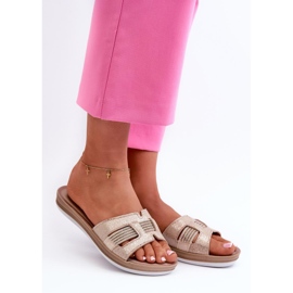 Step in style Sandália Chinelo Modelo Inblu BA000050 Ouro - Entre com estilo amarelo 1