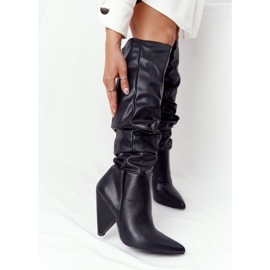 Step in style Botas Modelo Lu Boo XW37355 Couro Preto - Entre com estilo 2