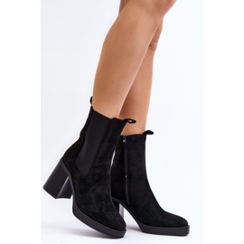 Step in style Botins Modelo Piovere 8600 Camurça Preta - Entre com estilo preto 2