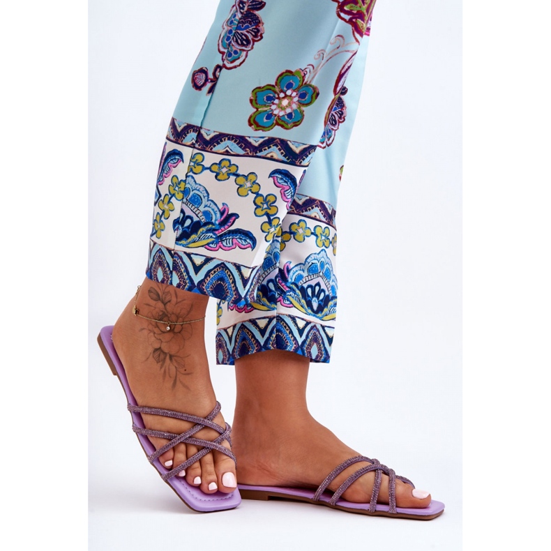 Step in style Sandália Chinelo Modelo Leomi 5628-2 CLA-1 Violeta - Entre com estilo roxo 2