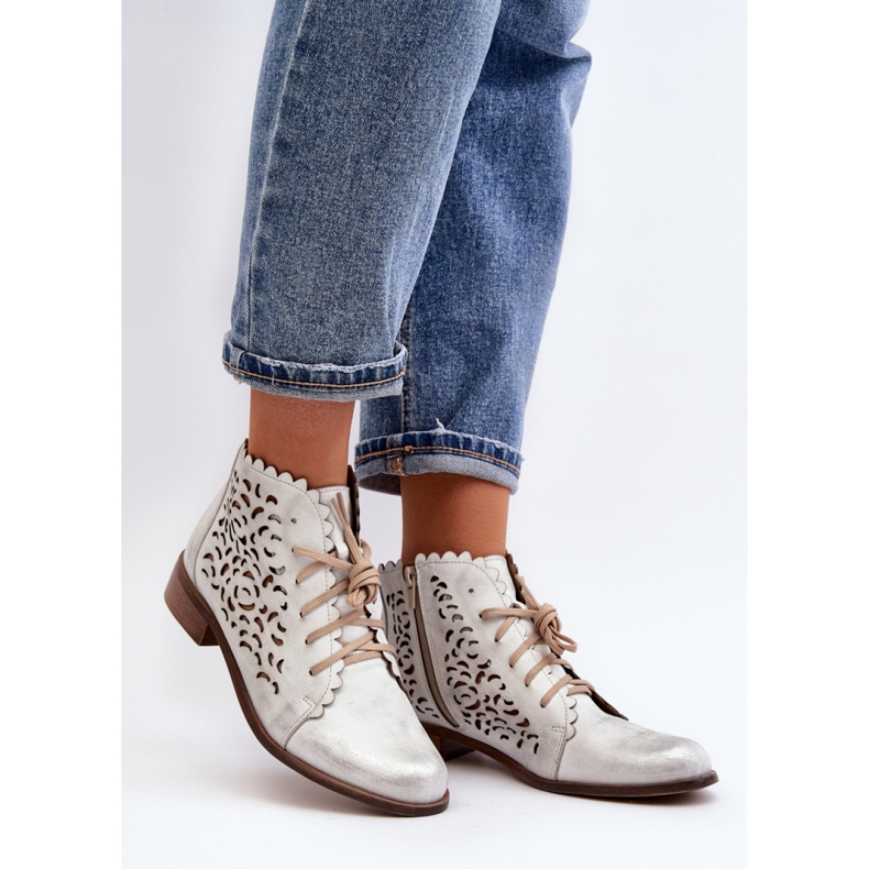 Step in style Botas Modelo Zazoo 2871/005 Prata – Entre com estilo cinza 1