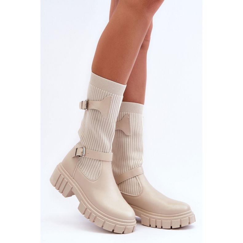 Step in style Botas Modelo Abroze 55-80 Bege - Entre com estilo 2