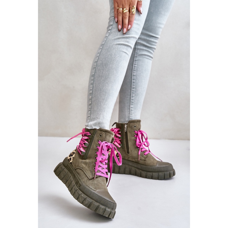 Step in style Botas Modelo Edidda 24BT26-7378 Leopardo/Verde - Entre com estilo 1