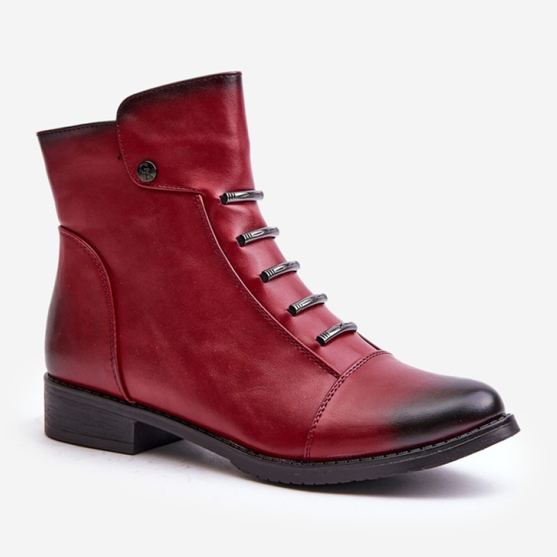 Step in style Botas Modelo Labise ASA62-16 Bordo - Entre com estilo vermelho 2