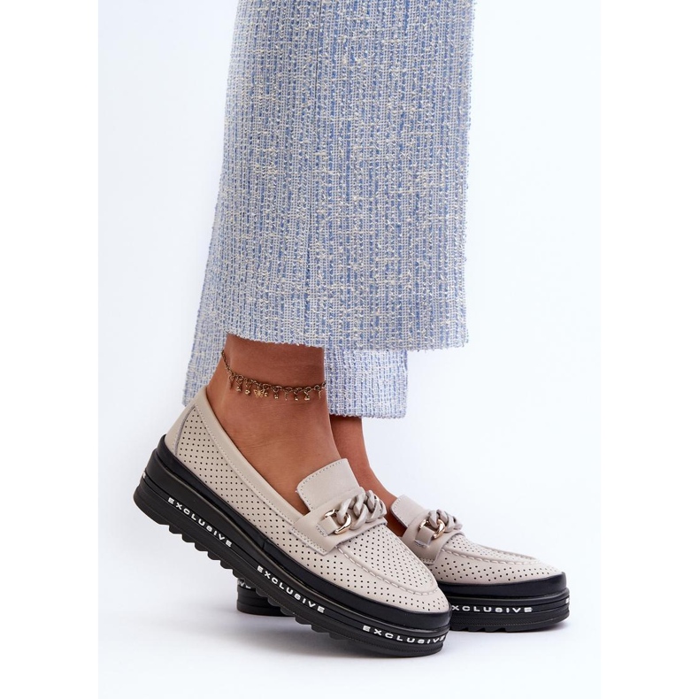 Step in style Mocassins Modelo S.Barski LR618 Bege - Entre com estilo 1