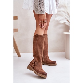 Step in style Botas Modelo Lewski 3615 Camurça Marrom - Entre com estilo 1