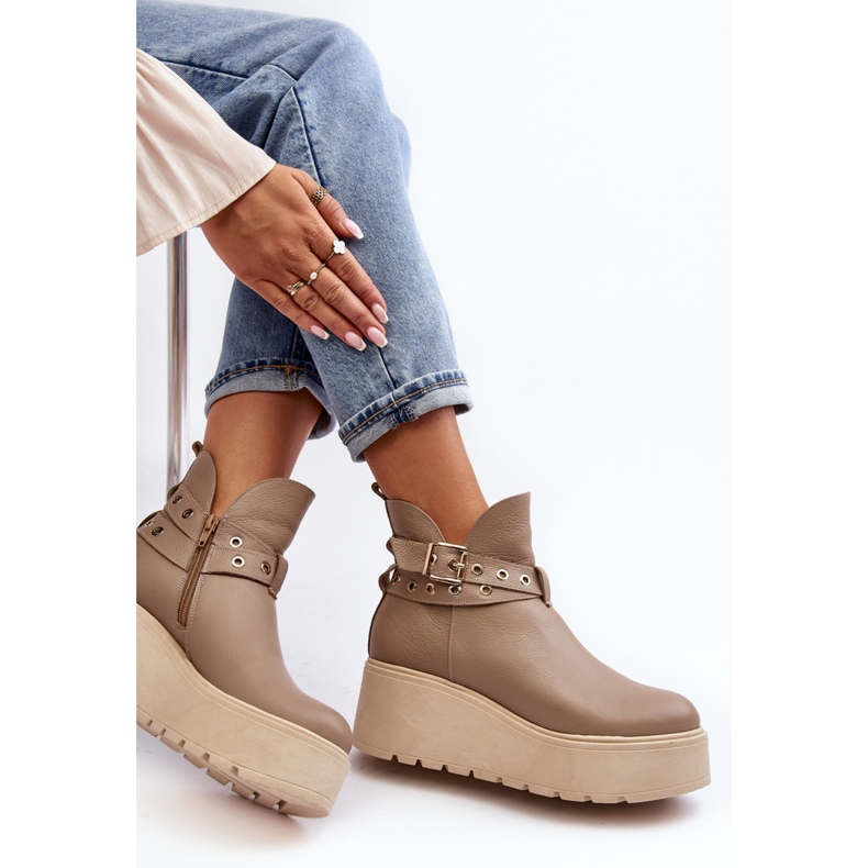 Step in style Botas Modelo Zazoo 1752 Bege - Entre com estilo 2
