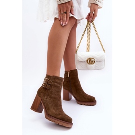 Botas Modelo Makeline H8-526 Olive Suede - Step in style verde 1