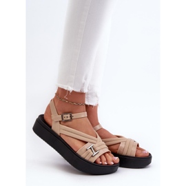 Step in style Sandálias Modelo Zaxy LL285063 Bege - Entre com estilo 1