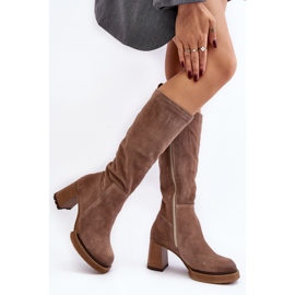 Step in style Botas Modelo Lemar Ceraxa 70133 Camurça Marrom - Entre com estilo castanho 2