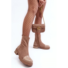 Step in style Botas Modelo Shendete JJ46P Bege - Entre com estilo 1