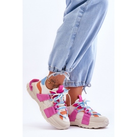 Step in style Calçado Esportivo Modelo Chillout! BL357P Bege/Rosa - Entre com estilo 1