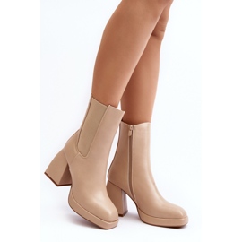 Step in style Botas Modelo Stelares 5892 Bege - Entre com estilo 1