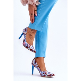 Step in style Sapatos de Salto Alto Modelo Lewski 2659 Azul/Vermelho - Entre com estilo multicolorido 2 Step in style Sapatos de Salto Alto Modelo Lewski 2659 Azul/Vermelho - Entre com estilo multicolorido 2