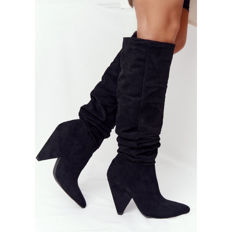 Step in style Botas Modelo Lu Boo XW37355 Camurça Preta - Entre com estilo preto 2