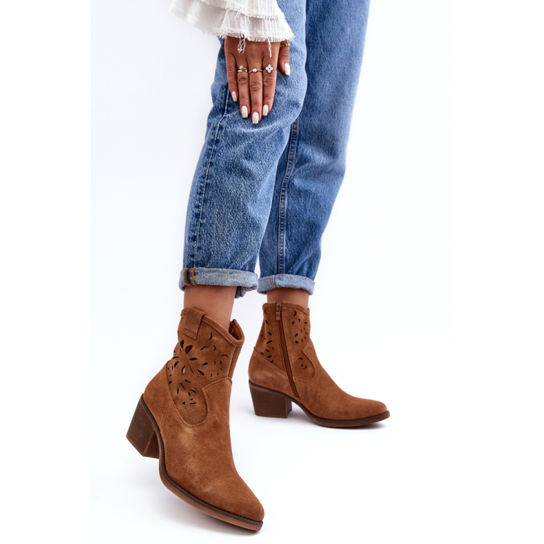 Step in style Botas Modelo Da SN622-20 Camel Suede - Entre com estilo marrom 1