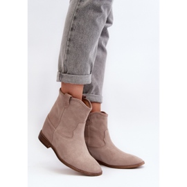 Step in style Botas Modelo Zazoo 2326/024 Camurça Bege - Entre com estilo 1
