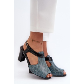 Step in style Sandálias Modelo Queenmarie SA228-3 Turquesa - Entre com estilo azul 1
