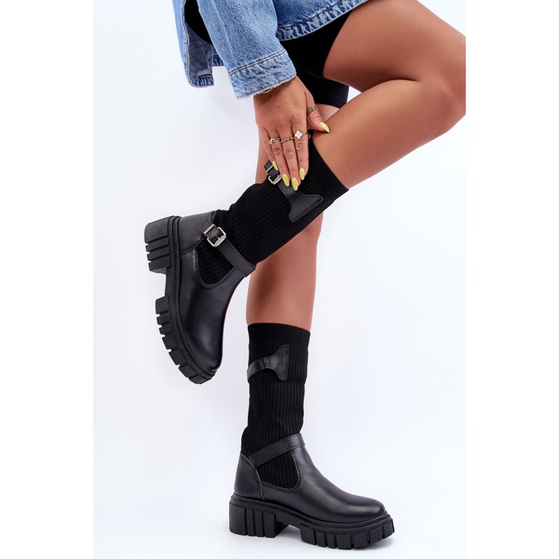Step in style Botas Modelo Abroze 55-80 Pretas – Entre com estilo preto 1