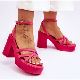 Step in style Sandálias Modelo Shemira 78-130 Fúcsia - Entre com estilo rosa 1