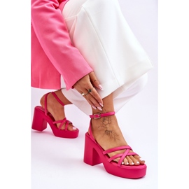 Step in style Sandálias Modelo Shemira 78-130 Fúcsia - Entre com estilo rosa 2