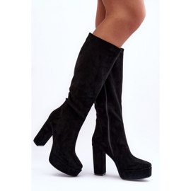 Step in style Botas Modelo Baldrema F11189 Camurça Preta - Entre com estilo preto 2