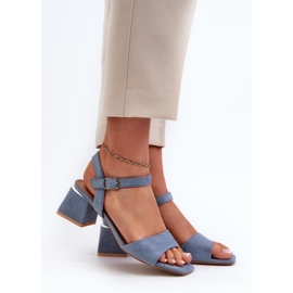 Step in style Sandálias Modelo Leisha LT33-10 Azul - Entre com estilo 1