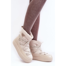 Step in style Botas de neve Modelo Fleure NB606 Bege - Entre com estilo 1