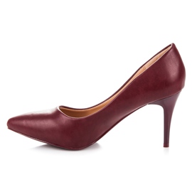 Ideal Shoes salto alto marrom vermelho 1
