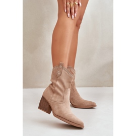 Step in style Botas Modelo Narinae CHC359 Bege - Entre com estilo 1