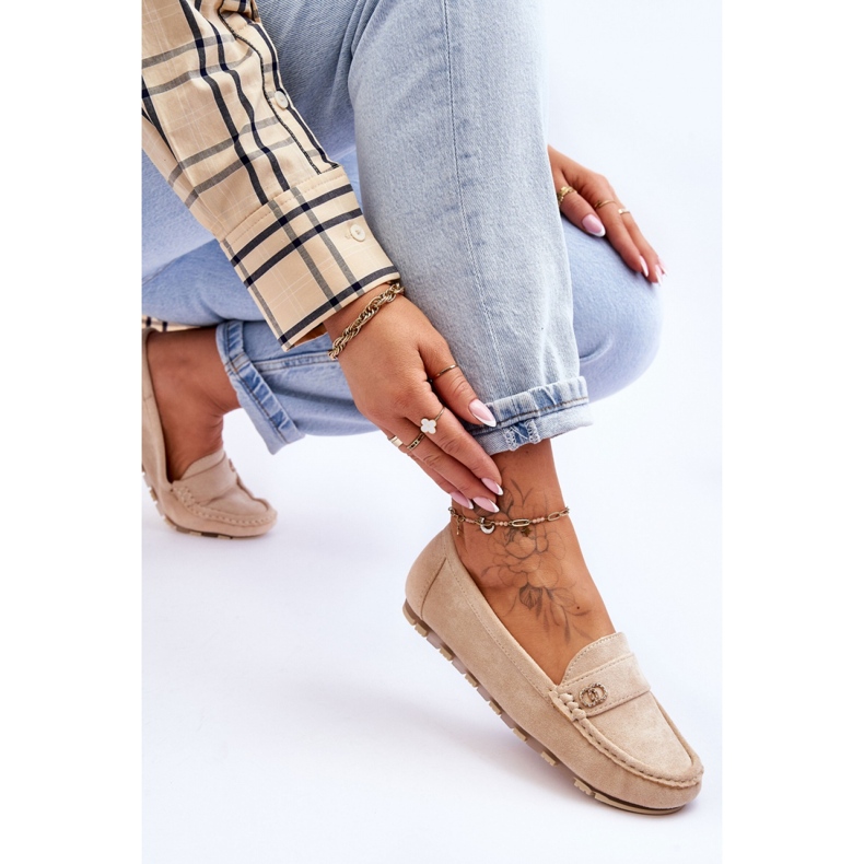 Step in style Mocassins Modelo Castelo JU052 Bege – Entre com estilo 2