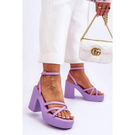 Step in style Sandálias Modelo Shemira 78-130 Violeta - Entre com estilo tolet 2