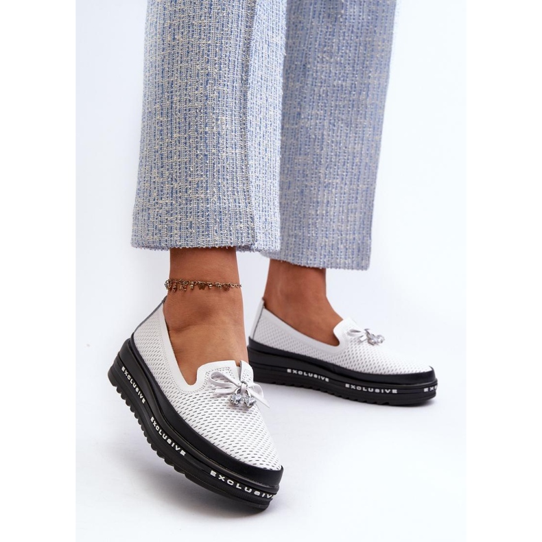 Step in style Mocassins Modelo S.Barski LR400 Branco - Entre com estilo 1