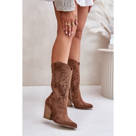 Step in style Botas Modelo Lewski 3609 Camurça Marrom - Entre com estilo castanho 1