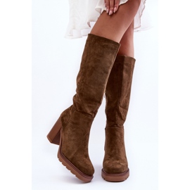 Step in style Botas Modelo Virdana H8-518 Olive Suede - Entre com estilo verde 1