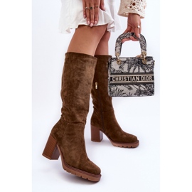 Step in style Botas Modelo Virdana H8-518 Olive Suede - Entre com estilo verde 2