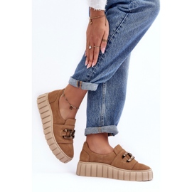 Step in style Sapatos Modelo Lewski 3398 Bege Escuro - Entre com estilo 2