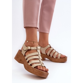 Step in style Sandálias Modelo Zazoo 40410 Bege - Entre com estilo 1