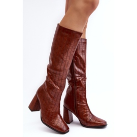 Step in style Botas Modelo Vabaria 3383 Marrom – Entre com estilo 2