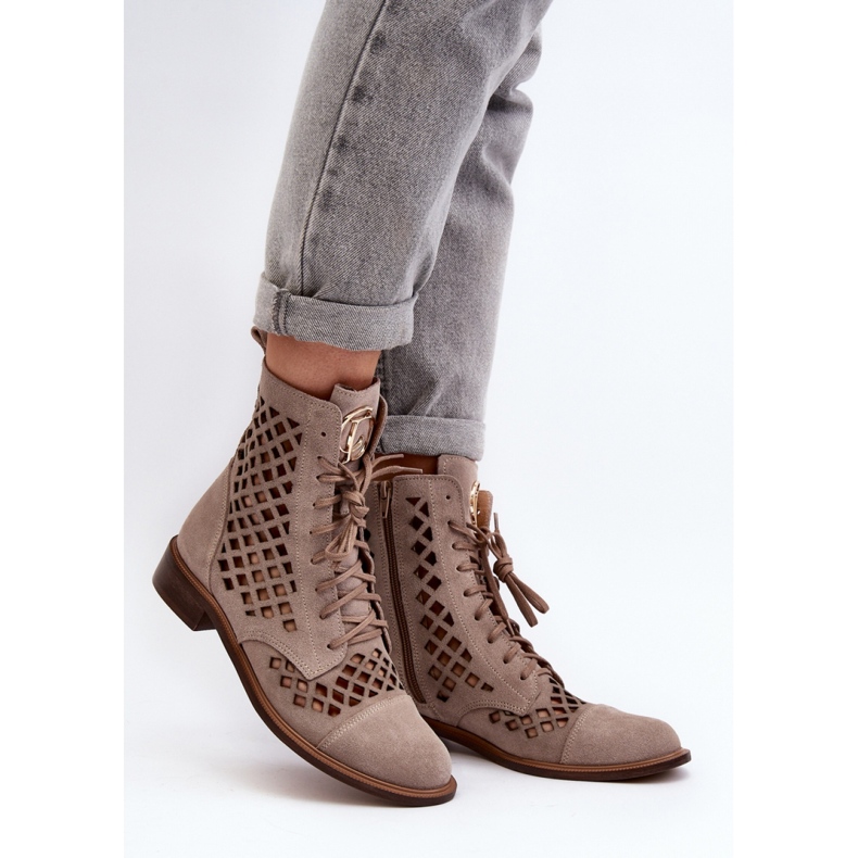 Step in style Botas Modelo Zazoo 2695/024 Bege - Entre com estilo 1