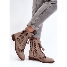 Step in style Botas Modelo Zazoo 2695/024 Bege - Entre com estilo 2