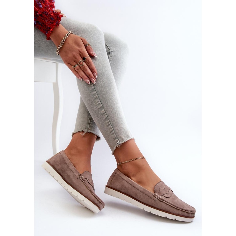Step in style Mocassins Modelo Nestalia 834280 Bege Escuro – Entre com estilo 1